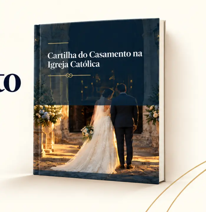 Cartilha do Casamento na Igreja Católica, representada como um livro